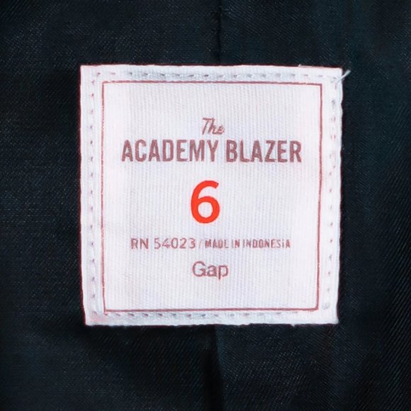 Gap Women's Blazer Red Blue Striped Stretch Preppy Academia Lined Suit Jacket 6 - Picture 3 of 8